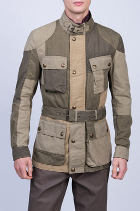 RRP€595 BELSTAFF PATCHWORK TRIALMASTER Waxed Jacket US-UK42 IT52 XL Belted gallery photo number 3