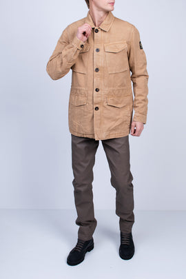 BELSTAFF WEYMOUTH Military Jacket US-UK44 IT54 XXL RRP€425 Garment Dye Drawcord