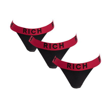 JOHN RICHMOND UNDERWEAR 3 PACK Thong Knickers Size 44 / S Made in Italy