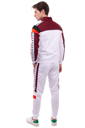 KAPPA Track Jacket Size S Colour Block Branded Stripes Logo Funnel Neck Slim gallery photo number 2