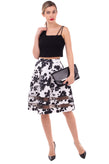 RRP €140 8 A-Line Skirt Size 38 Floral Partly See Through Made in Italy gallery photo number 1