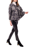 GEORGE J. LOVE Baize Poncho Jacket Size M Wool Blend Aztec Unlined Wrap V-Neck gallery photo number 2