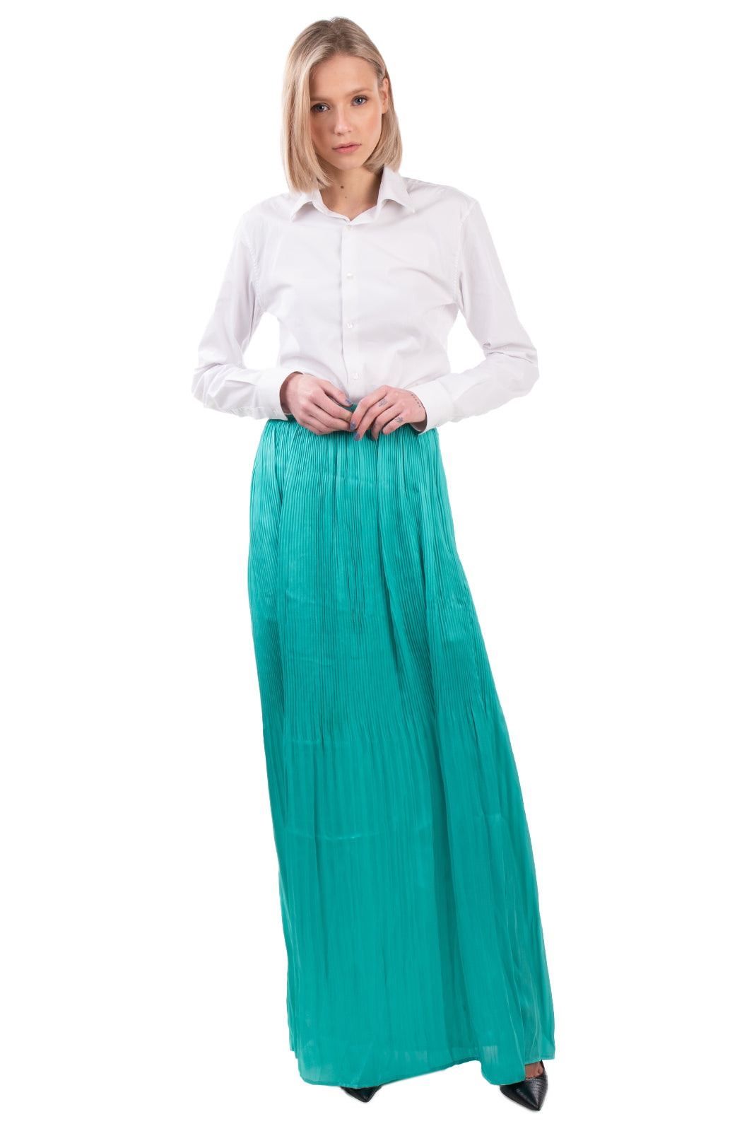 MARCIANO GUESS Maxi Skirt Size 42 / M Partly Lined Pleated Zipped Side gallery main photo