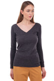 8 Cashmere & Merino Jumper Size S Thin Knit Raw Edges V Neck Made in Italy gallery photo number 3
