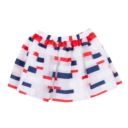 RRP €115 I PINCO PALLINO Organza Flare Skirt Size 6Y Geometric Pattern gallery photo number 1