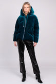 SEVENTY SERGIO TEGON 10 Down Velour Puffer Jacket Size IT 40 / S Hooded RRP €635 gallery photo number 1