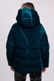 SEVENTY SERGIO TEGON 10 Down Velour Puffer Jacket Size IT 40 / S Hooded RRP €635 gallery photo number 5