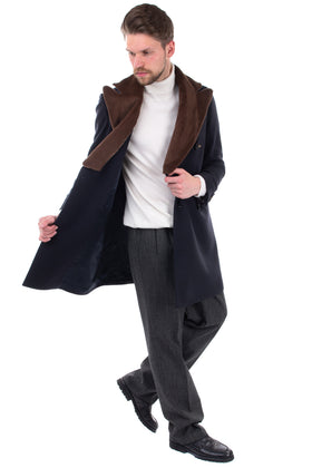 RRP €2705 GABRIELE PASINI 100% Cashmere Coat Size IT 48 / M Mink Fur Collar gallery photo number 3