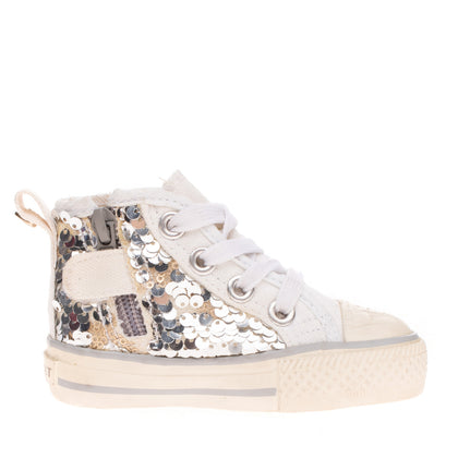 RRP €115 TWINSET Canvas Sneakers Size 20 UK 4 US 5 High Top Sequin Rhinestones gallery photo number 3