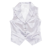 RRP €105 MISS GRANT Satin Waistcoat Size 32 / 7Y Button Front Peak Lapel Collar gallery photo number 1