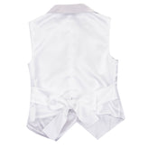 RRP €105 MISS GRANT Satin Waistcoat Size 32 / 7Y Button Front Peak Lapel Collar gallery photo number 2