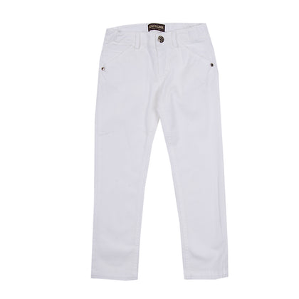 RRP €210 ROBERTO CAVALLI Gabardine Trousers Size 6Y White Made in Italy gallery photo number 1