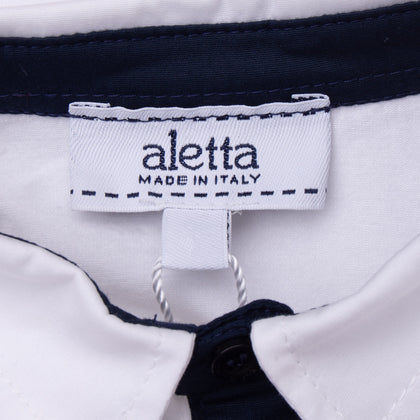 ALETTA Shirt Size 6M / 68CM Contrast Front Regular Collar Made in Italy gallery photo number 4