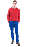 RRP €120 HACKETT Lambswool Jumper Size XXL Thin Knit Ribbed Trim Crew Neck gallery photo number 2