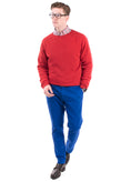 RRP €120 HACKETT Lambswool Jumper Size XXL Thin Knit Ribbed Trim Crew Neck gallery photo number 4