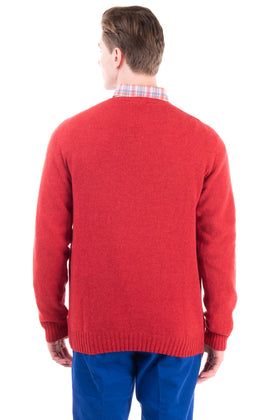 RRP €120 HACKETT Lambswool Jumper Size XXL Thin Knit Ribbed Trim Crew Neck gallery photo number 6