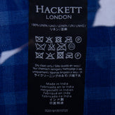 RRP €60 HACKETT Linen Long Shawl/Wrap Scarf Gingham Pattern Frayed Edges gallery photo number 7