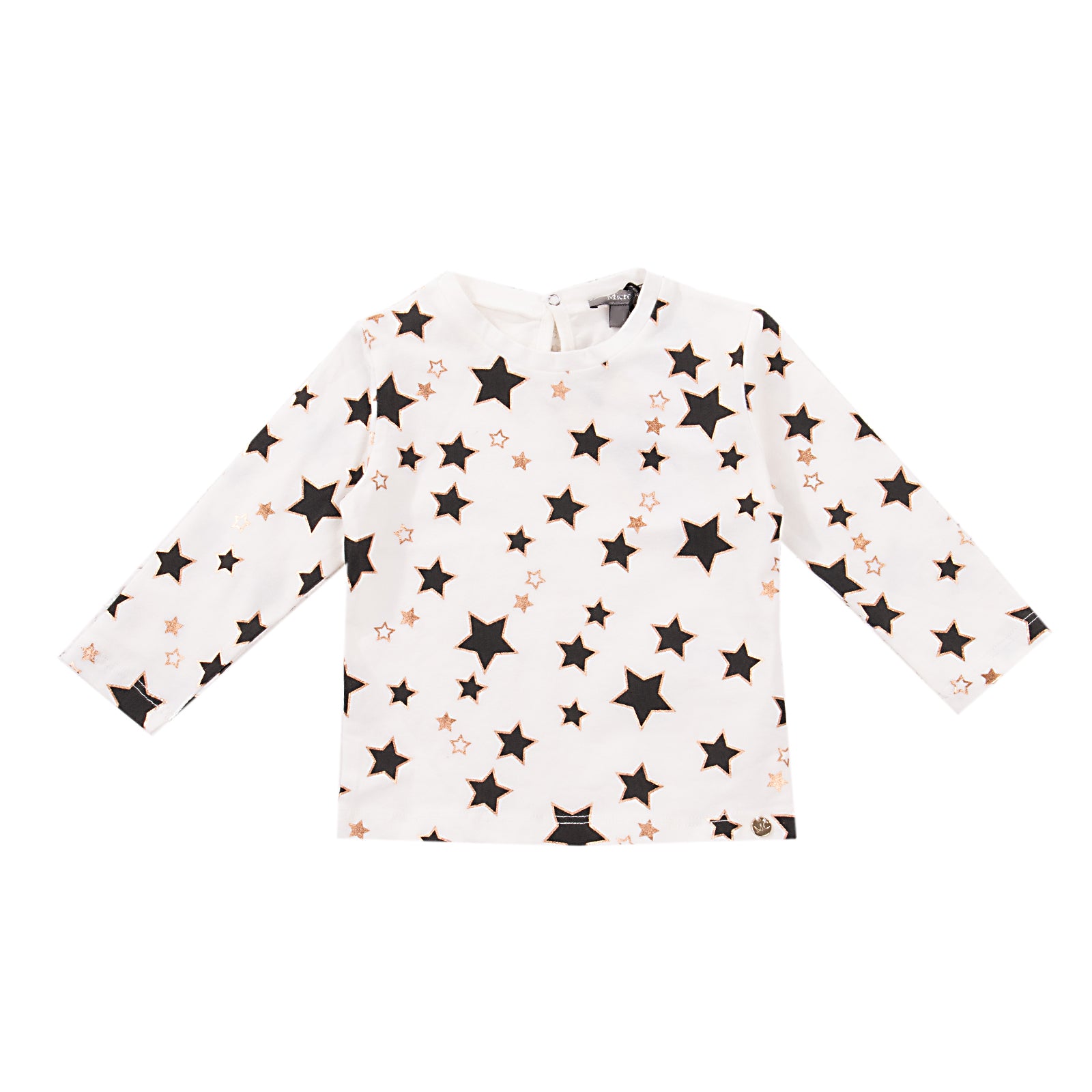 MICROBE T-Shirt Top Size 6M Coated & Printed Stars gallery main photo