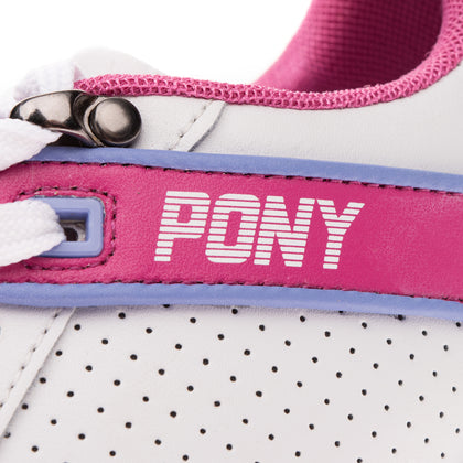 PONY Leather Sneakers Size 38 UK 5 US 8 Perforated Textured Logo Details Lace Up gallery photo number 7