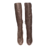 RRP €1260 PRADA Leather Knee High Boots EU 39 UK 6 US 9 Crumpled Made in Italy gallery photo number 3