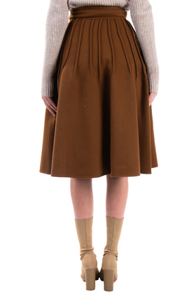 RRP €1510 ROCHAS Angora & Wool A-Line Skirt Size FR 38 / S Pintucked Pleats gallery photo number 7
