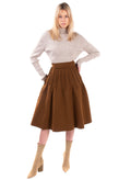 RRP €1510 ROCHAS Angora & Wool A-Line Skirt Size FR 38 / S Pintucked Pleats gallery photo number 1