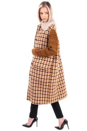 RRP €955 M MISSONI Tweed Coat Size IT 40 S Wool Blend Knitted Sleeve Sherpa Trim gallery photo number 3