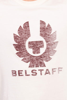 BELSTAFF COTELAND T-Shirt Top US-UK38 IT48 M Worn Look Printed Front Crew Neck gallery photo number 6