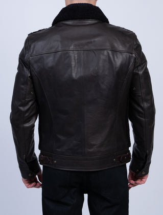 RRP€1450 BELSTAFF GRIZZLY Leather & Lamb Fur Pilot Jacket US-UK38 IT48 M Padded gallery photo number 5
