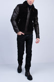 RRP€1450 BELSTAFF GRIZZLY Leather & Lamb Fur Pilot Jacket US-UK38 IT48 M Padded gallery photo number 1