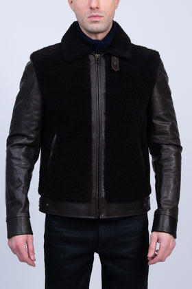 RRP€1450 BELSTAFF GRIZZLY Leather & Lamb Fur Pilot Jacket US-UK38 IT48 M Padded gallery photo number 3