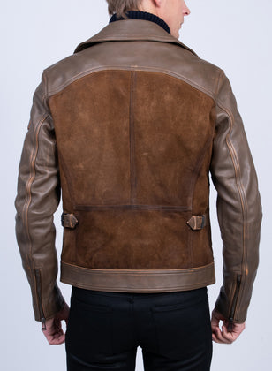 BELSTAFF CHARLIE Suede Leather Biker Jacket US-UK38 IT48 M RRP€1295 Waxed Zipped gallery photo number 5