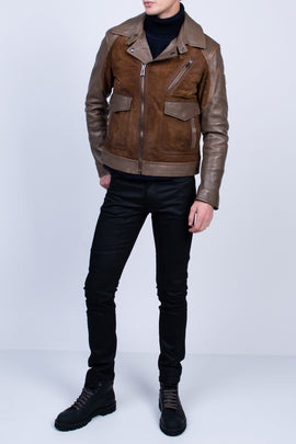 BELSTAFF CHARLIE Suede Leather Biker Jacket US-UK38 IT48 M RRP€1295 Waxed Zipped