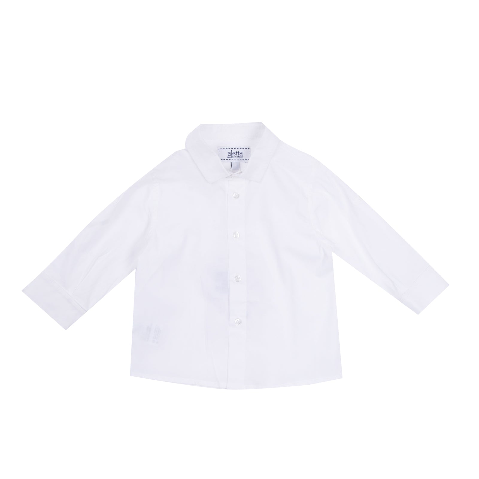ALETTA Shirt Size 6M / 68CM White Turn-Up Cuffs Regular Collar Made in Italy gallery main photo