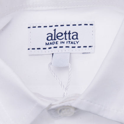 ALETTA Shirt Size 6M / 68CM White Turn-Up Cuffs Regular Collar Made in Italy gallery photo number 5