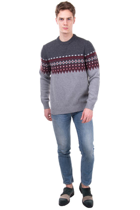 RRP €175 HACKETT Cashmere & Merino Wool Jumper Size L Fair Isle Made in Italy gallery photo number 1