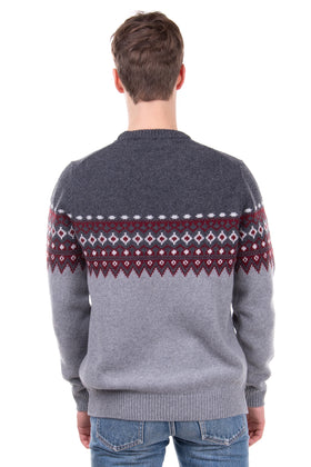 RRP €175 HACKETT Cashmere & Merino Wool Jumper Size L Fair Isle Made in Italy gallery photo number 6