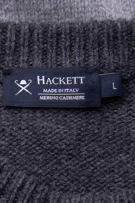 RRP €175 HACKETT Cashmere & Merino Wool Jumper Size L Fair Isle Made in Italy gallery photo number 8