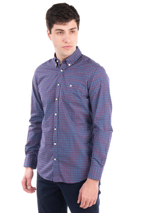 HACKETT Shirt Size S Plaid Pattern Embroidered Logo Button Down Collar Slim Fit gallery photo number 4
