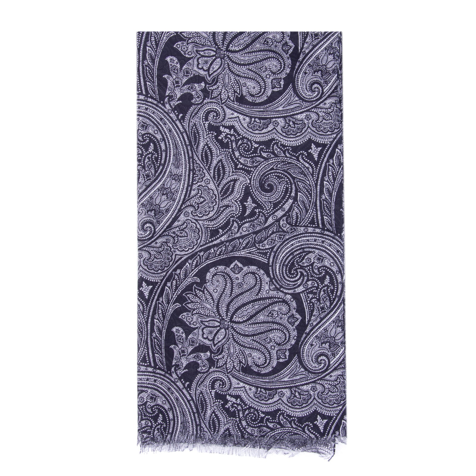 HACKETT Rectangle Scarf Paisley Pattern Two Tone Lightweight Made in Italy gallery main photo