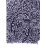 HACKETT Rectangle Scarf Paisley Pattern Two Tone Lightweight Made in Italy gallery photo number 2