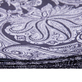 HACKETT Rectangle Scarf Paisley Pattern Two Tone Lightweight Made in Italy gallery photo number 3