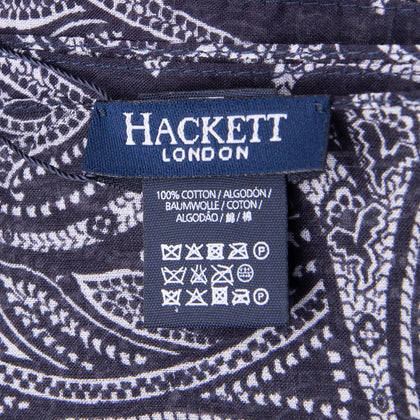 HACKETT Rectangle Scarf Paisley Pattern Two Tone Lightweight Made in Italy gallery photo number 4