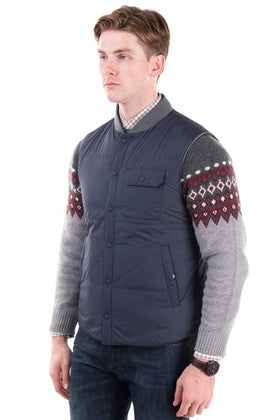 HACKETT Quilted Gilet Size- S Full Popper Ribbed Neck Lightly Padded RRP €275 gallery photo number 3