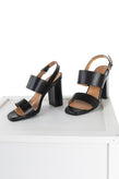 RRP €110 8 Leather Slingback Sandals Size 40 UK 7 US 10 Block Heel Made in Italy gallery photo number 1