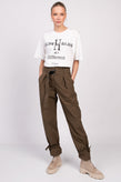 RRP€195 PINKO 21SS Paperbag Trousers US2 IT38 XS Rip Stop Belted Cuffs GEOMETRIA gallery photo number 1