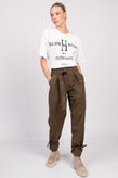 RRP€195 PINKO 21SS Paperbag Trousers US2 IT38 XS Rip Stop Belted Cuffs GEOMETRIA gallery photo number 2