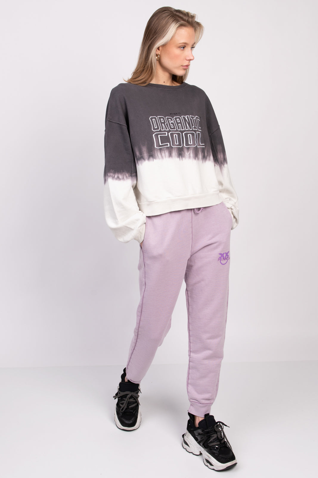 RRP €160 PINKO Sweatshirt Size S Embroidered 'ORGANIC COOL' Tie Dye MEDICINA gallery main photo