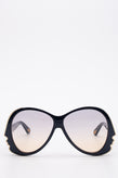 RRP€400 CHLOE Oversized Butterfly Sunglasses Rippled Frame Gradient Lenses gallery photo number 2