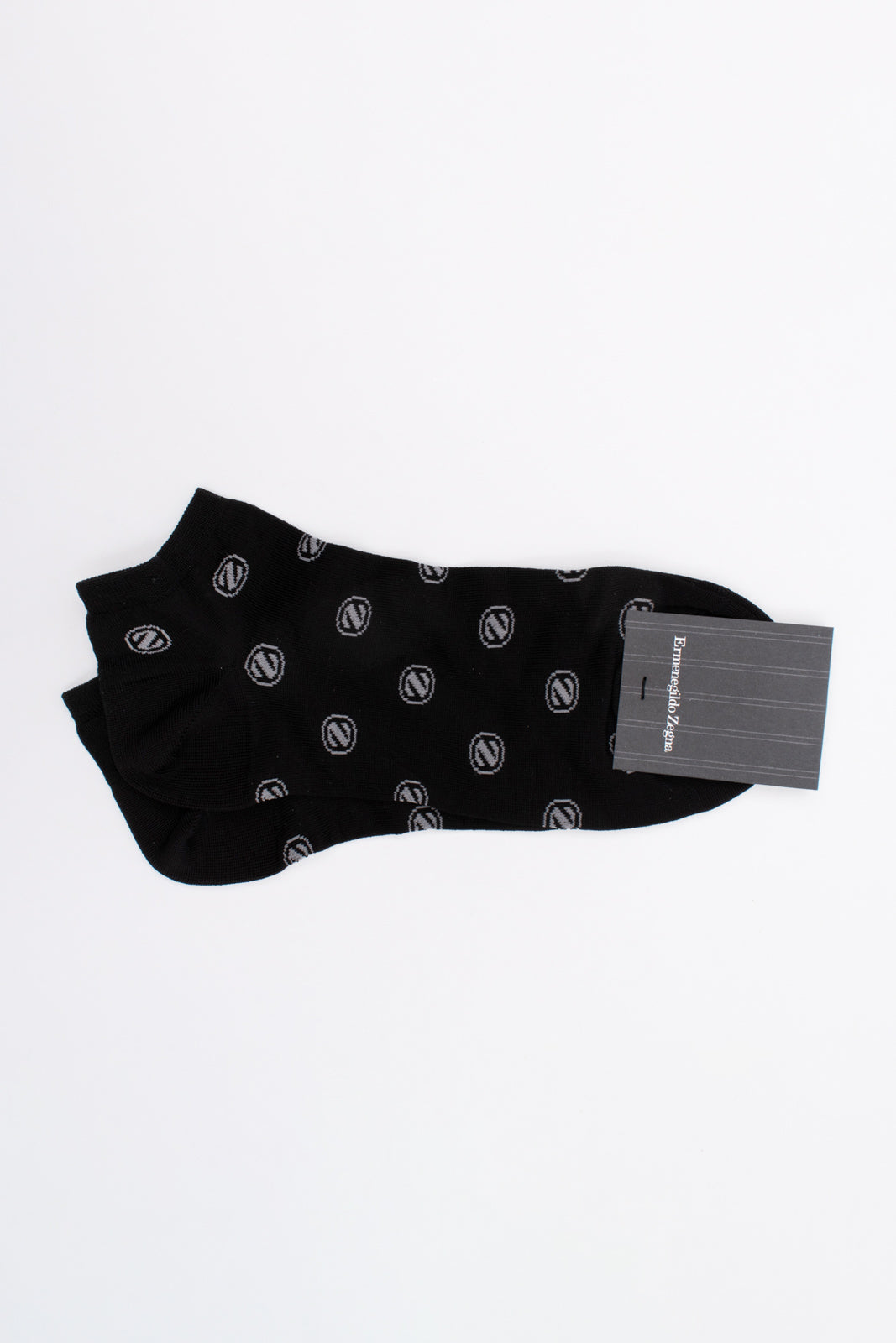 RRP€23 ZEGNA Sneakers Socks 39-42 UK5-8 US6-9 Logo Pattern Low Cut Made in Italy gallery main photo